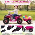 Load image into Gallery viewer, 6V Kids Electric ATV Quad Car with Detachable Trailer
