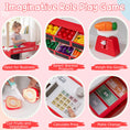 Load image into Gallery viewer, Kids Grocery Store Playset Wooden Pretend Play Supermarket with Shopping Cart
