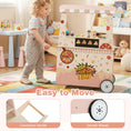 Load image into Gallery viewer, Kids Pizza Food Truck Wooden Pretend Play Snack Cart with Oven-Pink
