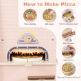 Load image into Gallery viewer, Kids Pizza Food Truck Wooden Pretend Play Snack Cart with Oven-Pink

