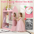 Load image into Gallery viewer, Kids Play Armoire Dresser with Cloth Hanger-Pink
