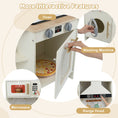 Load image into Gallery viewer, Kids Play Kitchen Wooden Corner Kitchen Playset with Working Faucet and Sink-Beige
