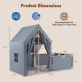 Load image into Gallery viewer, Kids Play Tent with Playpen 2-in-1 Toddler Playhouse with Yard
