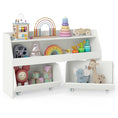Load image into Gallery viewer, Kids Toy Storage Organizer Wooden Bookcase with 2 Movable Drawers
