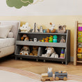 Load image into Gallery viewer, Kids Toy Storage Organizer Wooden Bookcase with 2 Movable Drawers
