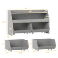 Load image into Gallery viewer, Kids Toy Storage Organizer Wooden Bookcase with 2 Movable Drawers
