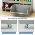 Load image into Gallery viewer, Kids Toy Storage Organizer Wooden Bookcase with 2 Movable Drawers
