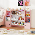 Load image into Gallery viewer, Kids Toy Storage and Bookshelf with Boxes and Open Shelves
