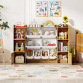 Load image into Gallery viewer, Kids Toy Storage and Bookshelf with Boxes and Open Shelves
