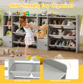 Load image into Gallery viewer, Kids Toy Storage and Bookshelf with Open Shelves and Single-door Cabinet

