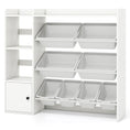 Load image into Gallery viewer, Kids Toy Storage and Bookshelf with Open Shelves and Single-door Cabinet
