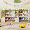 Load image into Gallery viewer, Kids Toy Storage and Bookshelf with Open Shelves and Single-door Cabinet
