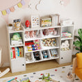 Load image into Gallery viewer, Kids Toy Storage and Bookshelf with Boxes and Open Shelves
