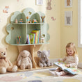 Load image into Gallery viewer, Kids Tree Bookshelf 45" Tall Freestanding Bookcase with Open Shelves-Green
