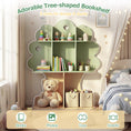 Load image into Gallery viewer, Kids Tree Bookshelf 45" Tall Freestanding Bookcase with Open Shelves-Green
