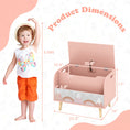 Load image into Gallery viewer, Kids Wooden Toy Box with Front Bookshelf and 4 Solid Wood Legs for Playroom
