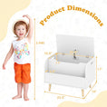 Load image into Gallery viewer, Kids Wooden Toy Box with Front Bookshelf and 4 Solid Wood Legs for Playroom
