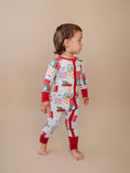 Load image into Gallery viewer, Bamboo Zip Romper | Christmas Patchwork
