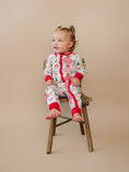 Load image into Gallery viewer, Bamboo Zip Romper | Santa Patchwork
