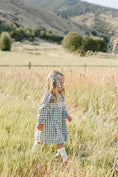 Load image into Gallery viewer, Blue Plaid Ruffle Collar Dress
