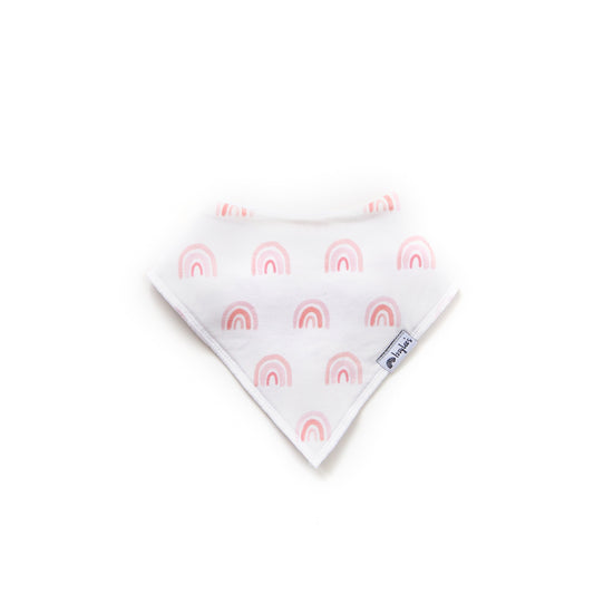 Pink Rainbow Organic Bandana Bib