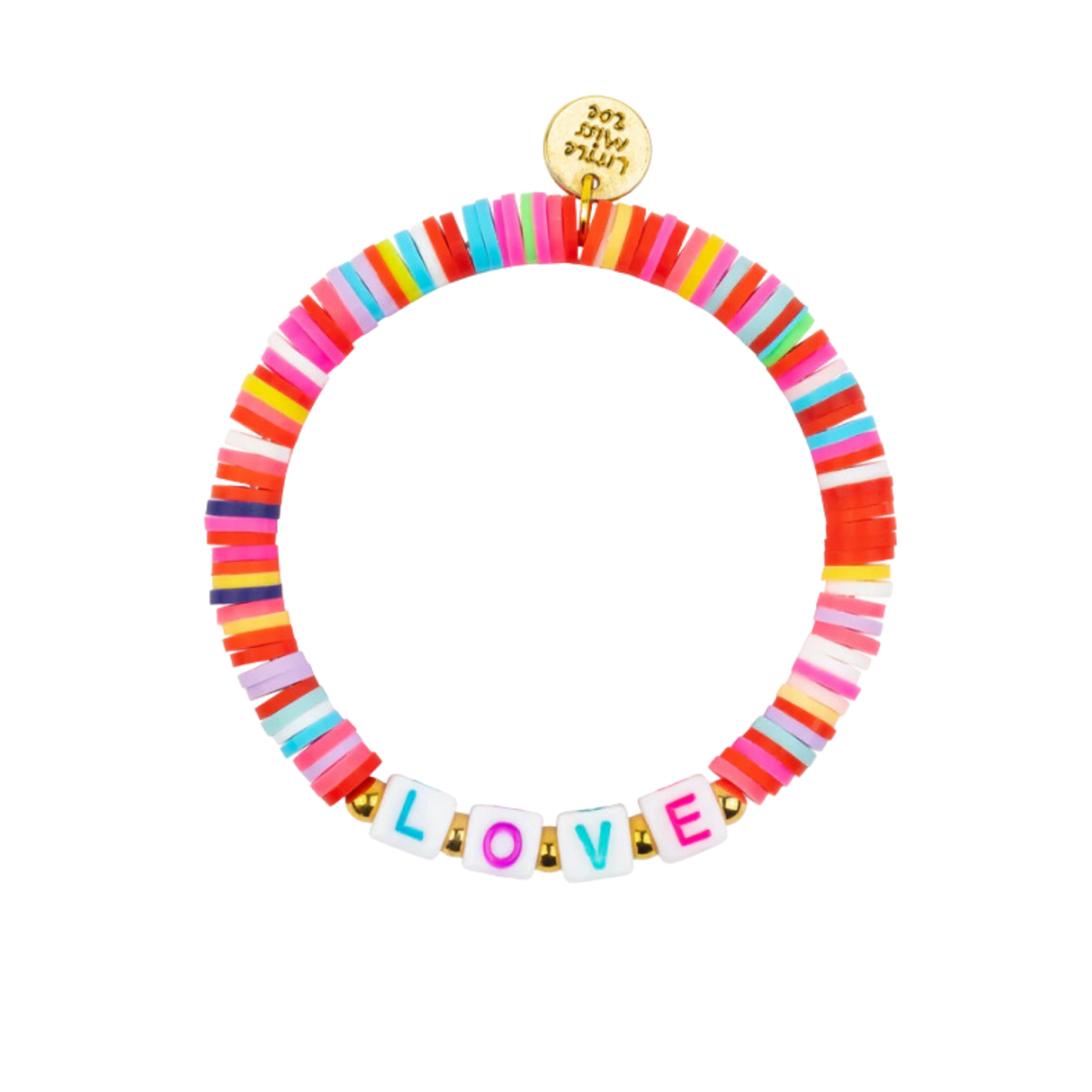 LOVE Rainbow Disc Bracelet