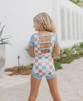 Load image into Gallery viewer, Dusty Blue Check Leotard
