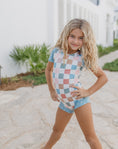 Load image into Gallery viewer, Dusty Blue Check Leotard
