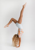 Load image into Gallery viewer, Gray Retro Flower Leotard
