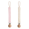 Load image into Gallery viewer, Linen Pacifier Clip 2-Pack

