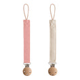 Load image into Gallery viewer, Linen Pacifier Clip 2-Pack
