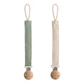Load image into Gallery viewer, Linen Pacifier Clip 2-Pack
