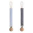 Load image into Gallery viewer, Linen Pacifier Clip 2-Pack
