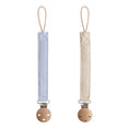 Load image into Gallery viewer, Linen Pacifier Clip 2-Pack
