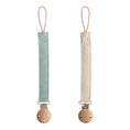 Load image into Gallery viewer, Linen Pacifier Clip 2-Pack

