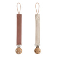 Load image into Gallery viewer, Linen Pacifier Clip 2-Pack
