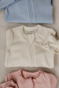 Load image into Gallery viewer, Cream Pointelle Cotton Zipper
