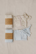 Load image into Gallery viewer, Blue Gingham Bamboo Zipper
