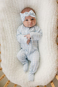 Load image into Gallery viewer, Blue Gingham Bamboo Zipper
