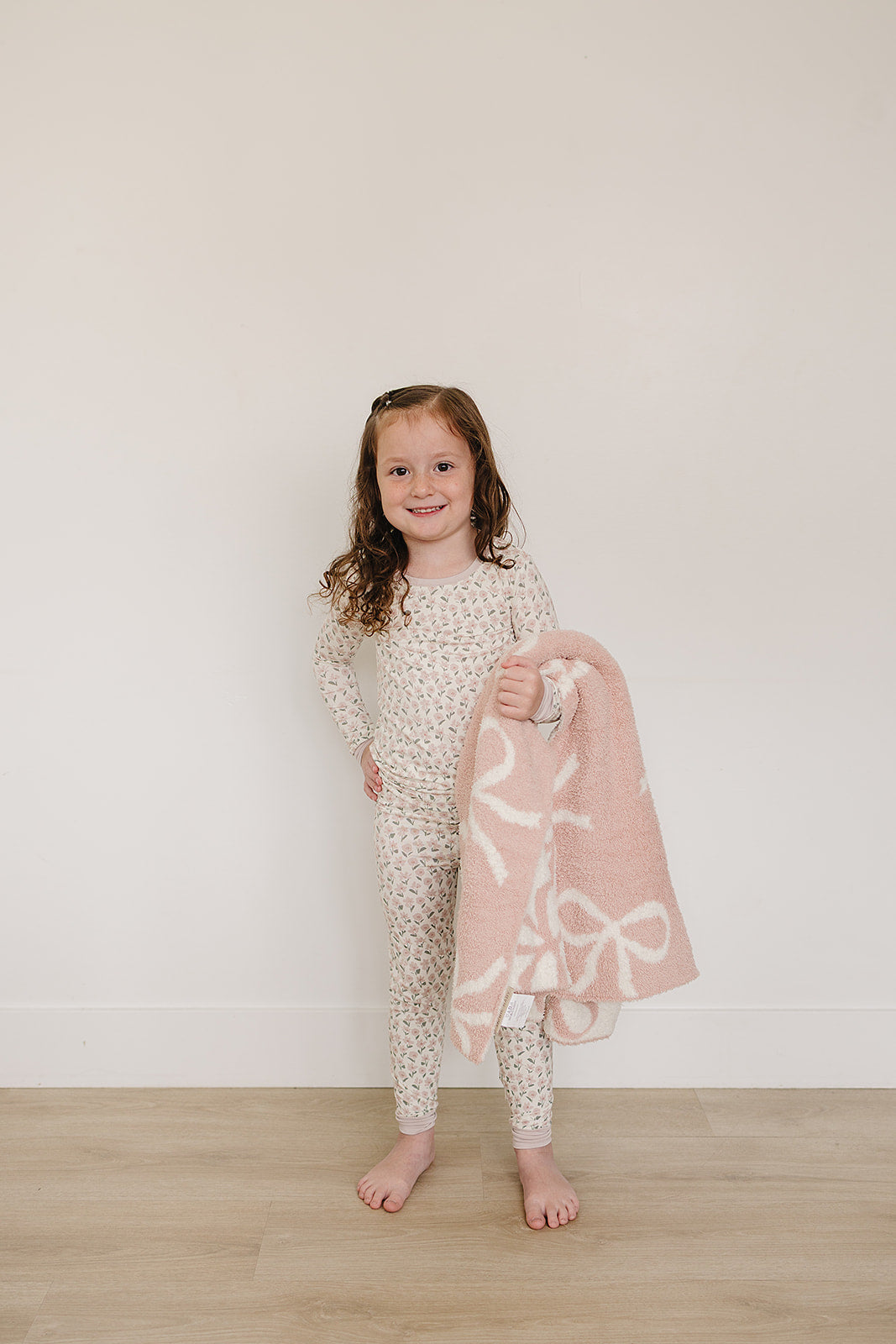 Pink Petal Floral Bamboo Cozy Set