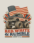 Load image into Gallery viewer, RED WHITE AND RUMBLE TEE - VINTAGE CREAM
