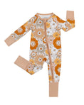 Load image into Gallery viewer, Bamboo Zip Romper | Petal Pop

