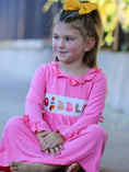 Load image into Gallery viewer, Fall Thanksgiving& Halloween "GOBBLE" Smock Embroidery Baby Girl Dress
