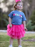 Load image into Gallery viewer, 4th of july  “MERICA”Top Girls Gauze Skirt
