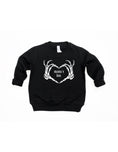 Load image into Gallery viewer, Mama's Boo Skeleton Heart Hands Pullover
