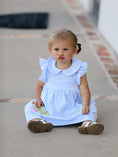 Load image into Gallery viewer, Back To School Girls Stripe Pencil Applique Bow Dress
