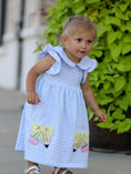 Load image into Gallery viewer, Back To School Girls Stripe Pencil Applique Bow Dress
