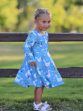 Load image into Gallery viewer, Fall Goose Print Girls Long Sleeve Twirl Dress
