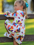 Load image into Gallery viewer, Thanksgiving Turkey Print Girls Dress
