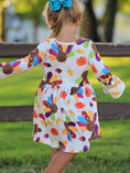 Load image into Gallery viewer, Thanksgiving Turkey Print Girls Dress
